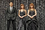 左から大谷亮平、新妻聖子、May J.。
