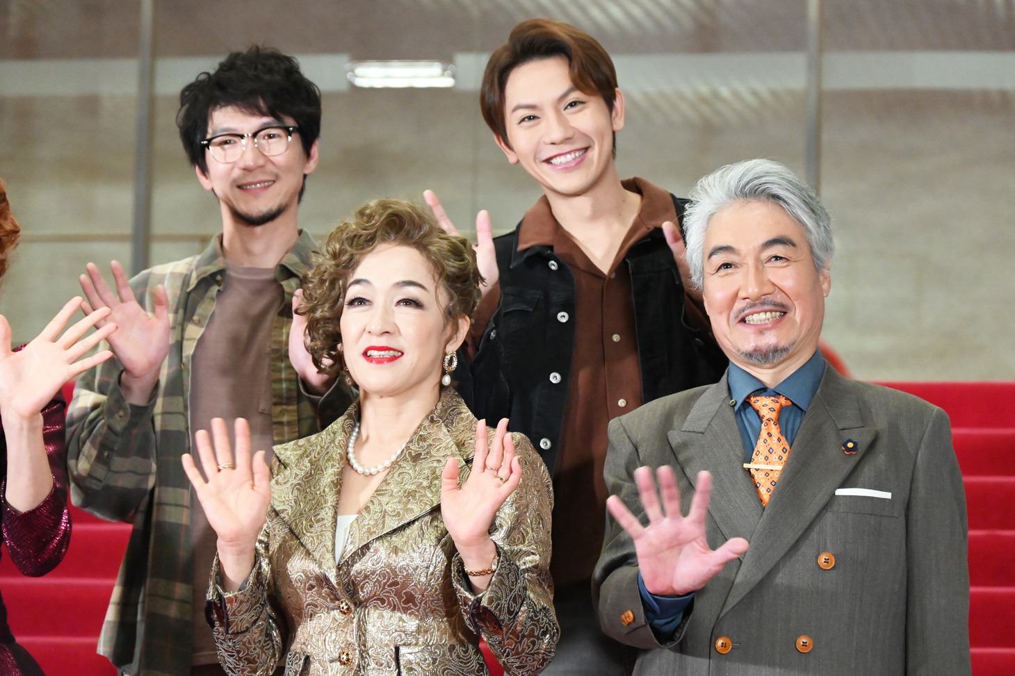ミュージカル「トッツィー」囲み取材の様子。