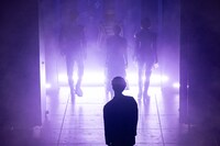 音楽座ミュージカル「シャボン玉とんだ宇宙（ソラ）までとんだ」より。（撮影：二階堂健）