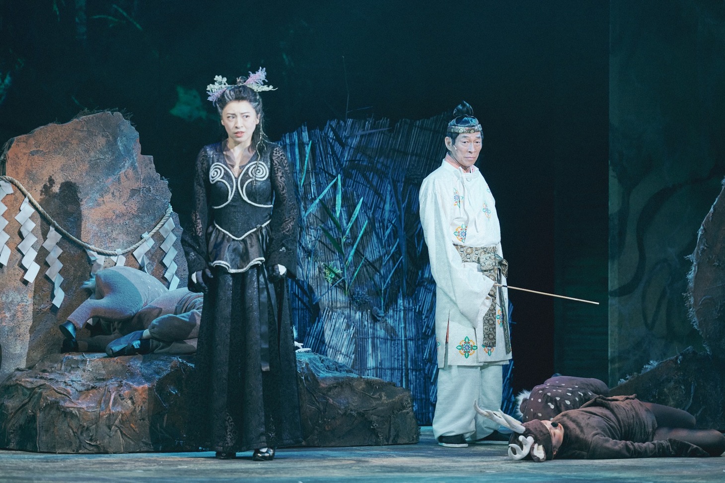IMM THEATER こけら落とし公演「斑鳩の王子 ー戯史 聖徳太子伝ー」より。（撮影：福山楡青）