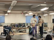 オフィスコットーネプロデュース「兵卒タナカ」稽古の様子。
