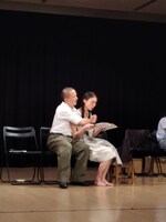 第4回江原千花主催演劇公演「イエスタデイ」下関公演稽古の様子。