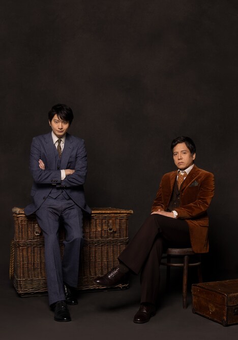 舞台「ウーマン・イン・ブラック」向井理と勝村政信のビジュアル。