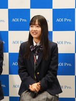 朗読劇「461個の弁当は、親父と息子の男の約束。」製作発表記者会見より、山崎玲奈。