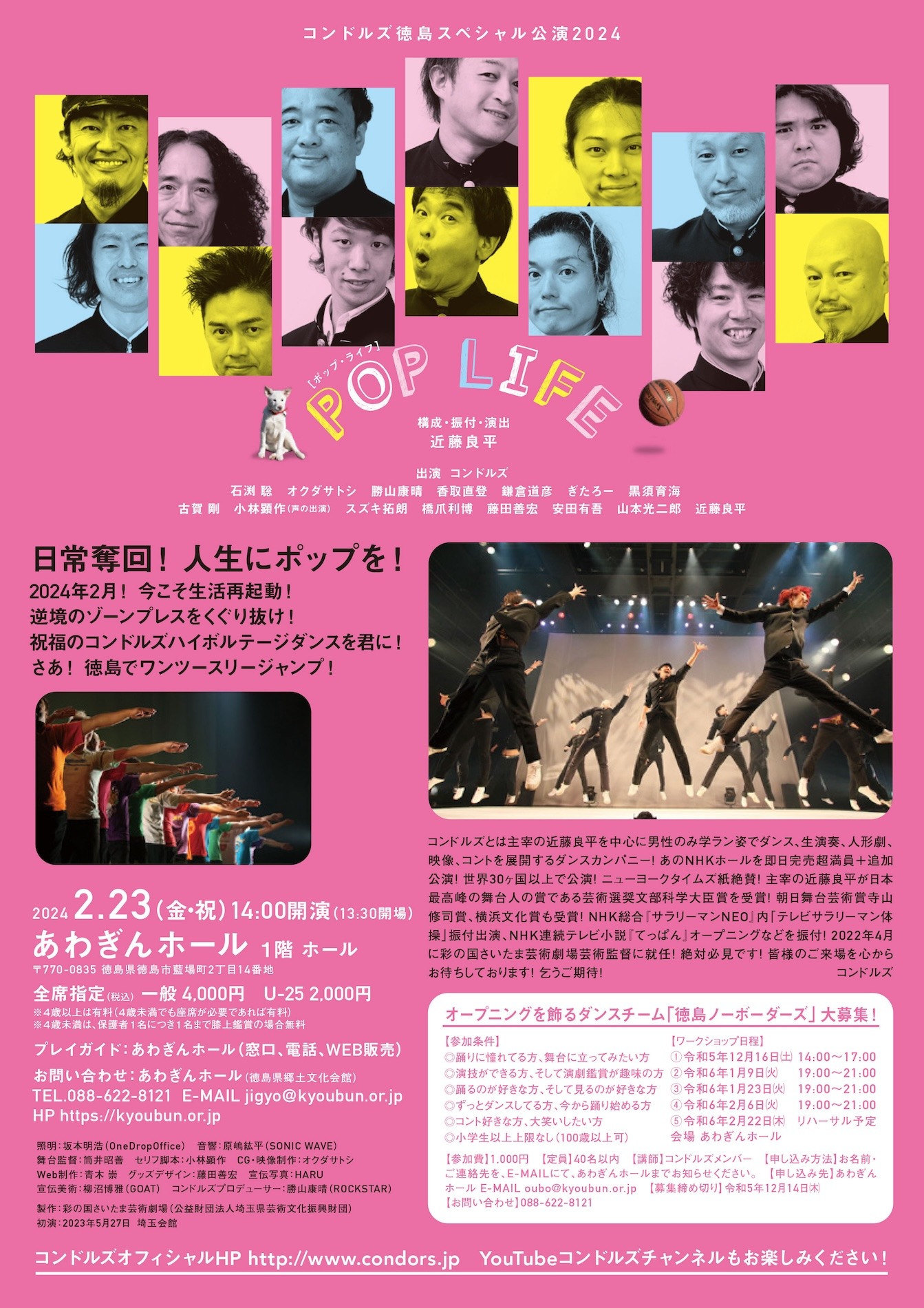 コンドルズ 徳島スペシャル公演2024「POP LIFE」チラシ裏