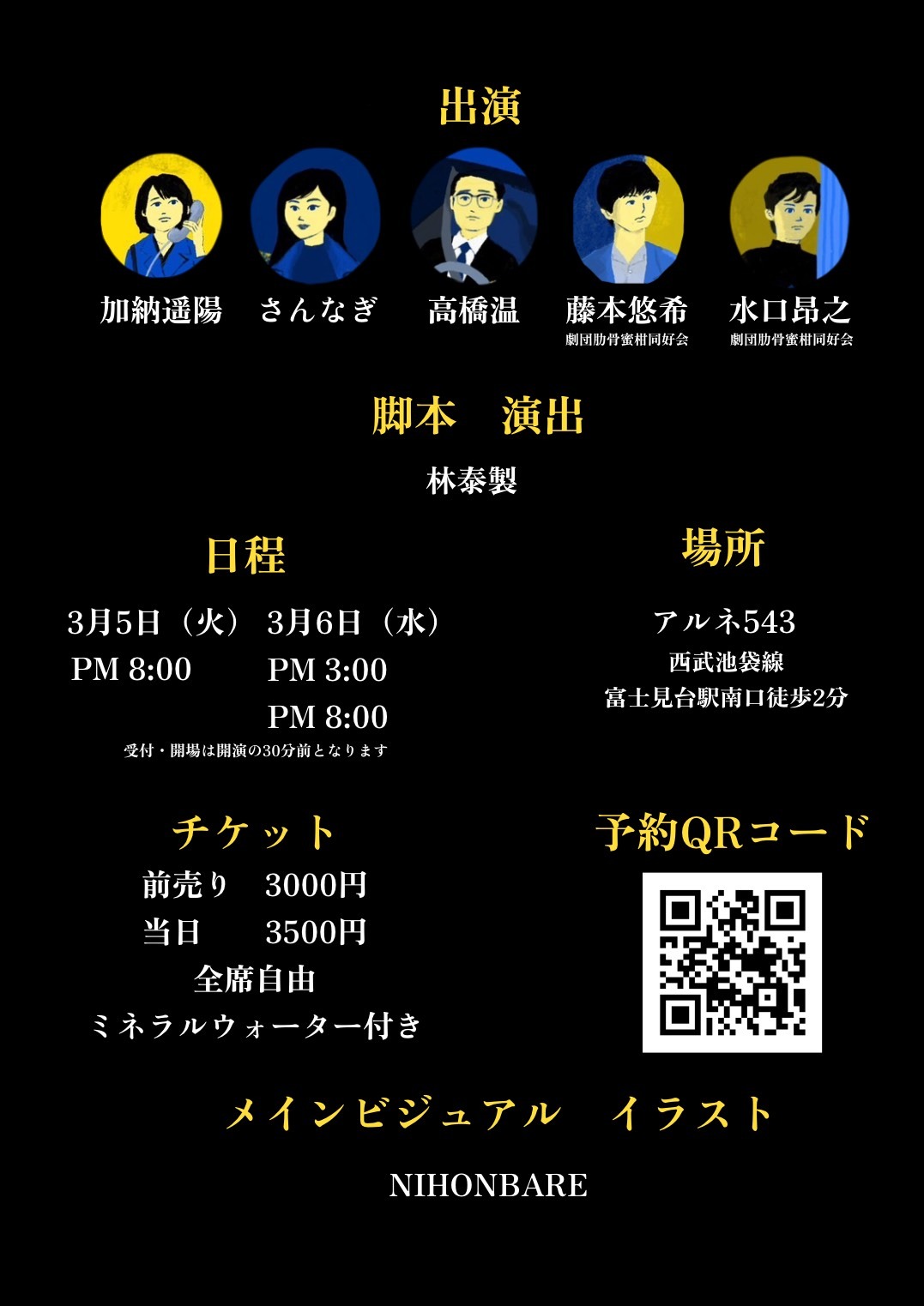 システム個人 第1回本公演「探偵のいる街で」チラシ裏