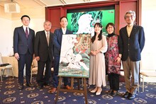 左から今村晋介、松谷孝征、三重野葵、久保田美宥、高橋知伽江、栗城宏。