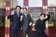 左から中村隼人、中村壱太郎、尾上右近。