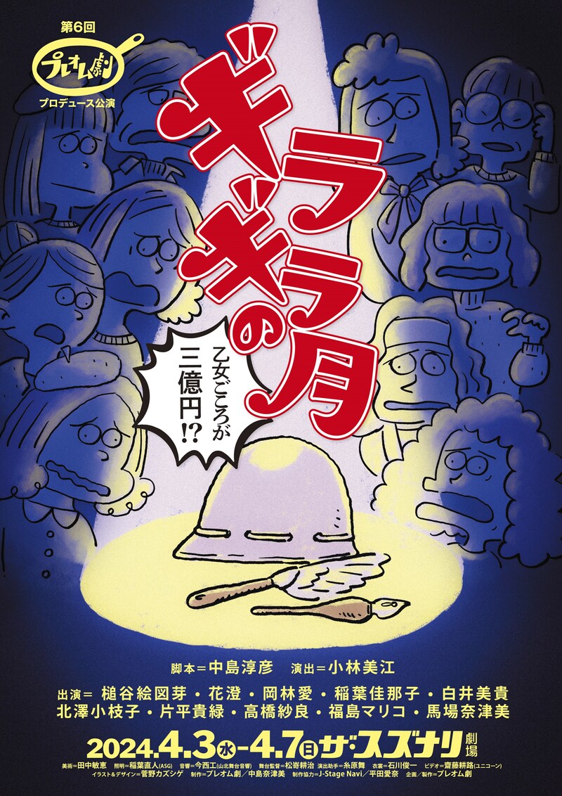 プレオム劇「ギラギラの月」チラシ表