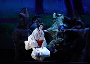 令和6年3月文楽入門公演「BUNRAKU 1st SESSION」より、「『曾根崎心中』天神森の段」。（提供：国立劇場）