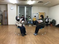 「雲を掴む」稽古の様子。