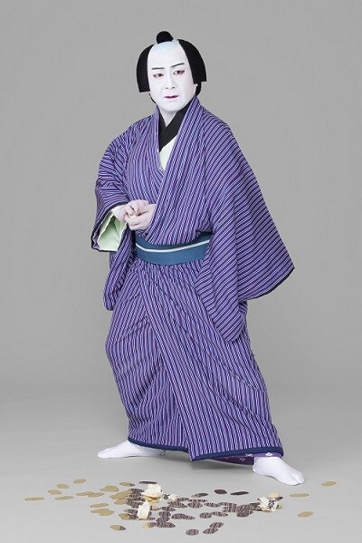 肉筆　歌舞伎「河庄」で名を馳せた初代 中村鴈治郎です。「友」のサインがあります 肉筆 歌舞伎「河庄」で名を馳せた初代 中村鴈治郎です。「友」の