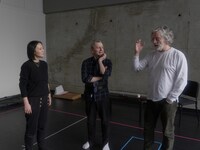 左から中谷美紀、ミハイル・バリシニコフ、フランソワ・ジラール。