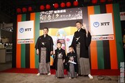 左から澤村國矢、小川陽喜、小川夏幹、中村獅童。
