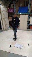わらび座 大道具製作の宮本博司。