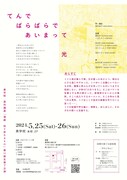 「てんで ばらばらで あいまって 光」チラシ裏