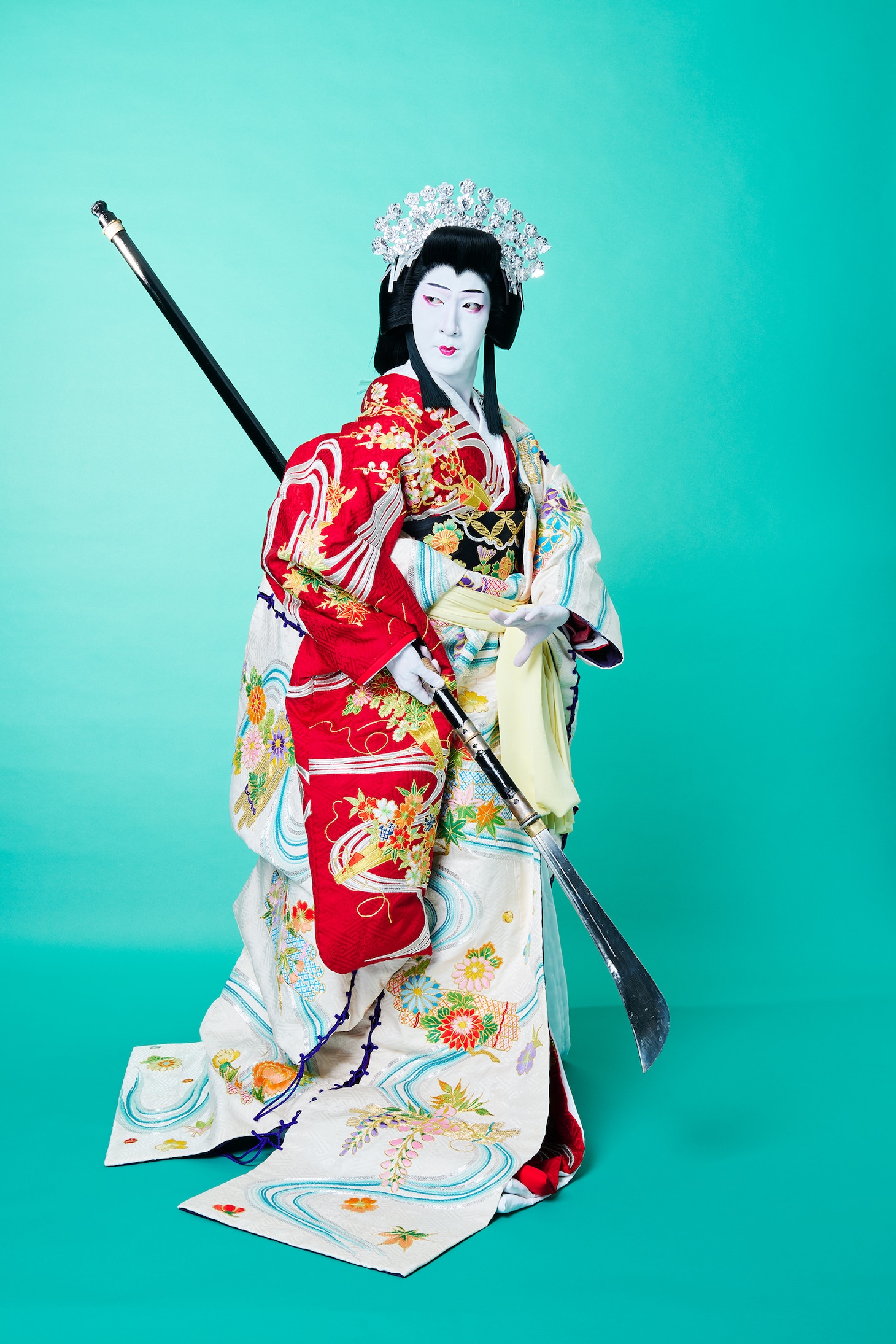 尾上右近扮する光秀妹お通。（撮影：永石勝）