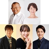 上段左から笑福亭鶴瓶、中井美穂、下段左から城島茂、広瀬アリス、井上芳雄。