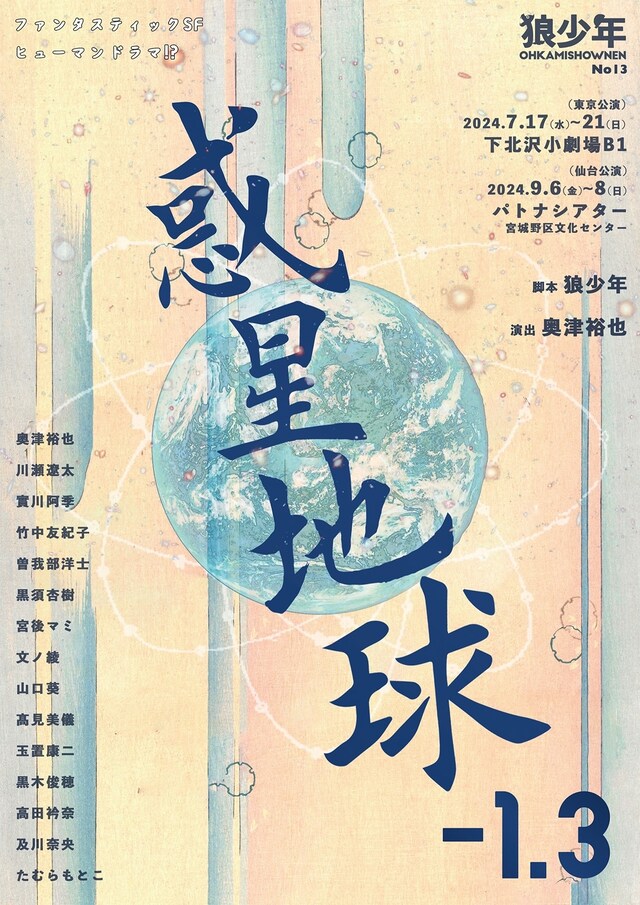 劇団狼少年第十三回本公演「惑星地球-1.3」チラシ表