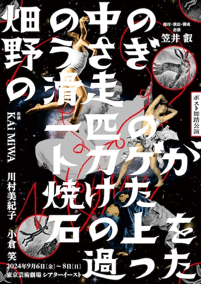 芸劇dance ポスト舞踏公演「畑の中の野うさぎの滑走 一匹のトカゲが焼けた石の上を過った」チラシ表