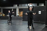 音楽劇「ライムライト」公開稽古の様子。