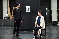 音楽劇「ライムライト」公開稽古の様子。