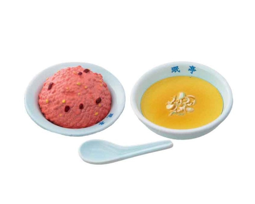 珉亭コレクションフィギュアより、チャーハン＆スープ。