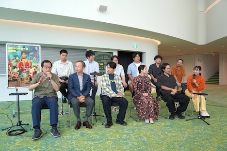 ヨーロッパ企画 第43回公演「来てけつかるべき新世界」記者会見の様子。