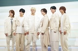 「MASSARA」初日会見より、7 MEN 侍。左から今野大輝、菅田琳寧、佐々木大光、中村嶺亜、本高克樹、矢花黎。