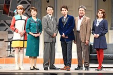 左から松井愛莉、高岡早紀、忍成修吾、髙地優吾、羽場裕一、岡本玲。