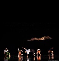 「Footnote NZ Dance x 山崎広太協働ダンスプロジェクト『薄い紙、自律のシナプス、遊牧民、トーキョー（する）』」より。（Photo by Naoshi Hatori）