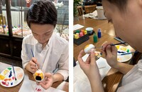 最後の仕上げに取り掛かる米吉。