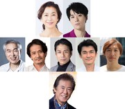 1段目左から高橋惠子、戸塚祥太、2段目左からモロ師岡、畠中洋、松井工、生津徹、小日向春平、3段目は西岡德馬。