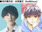 羽沢輝月役永岡蓮王のビジュアル。