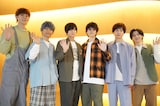 「舞台『あいつが上手で下手が僕で』-人生芸夢篇-」囲み取材より。左から田中涼星、橋本祥平、荒牧慶彦、和田雅成、和田琢磨、染谷俊之。
