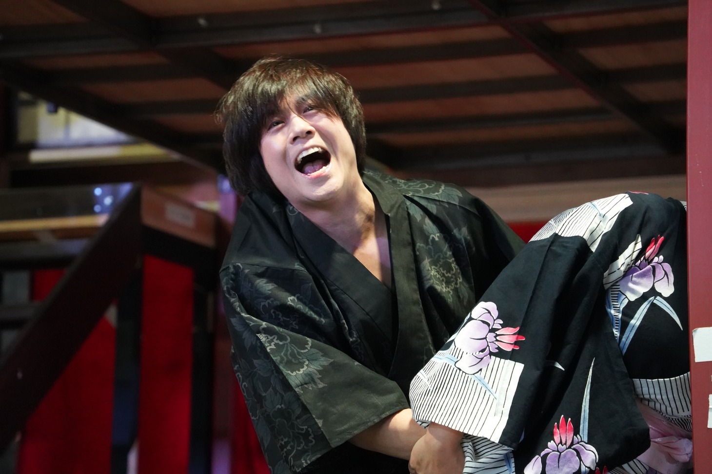 「天保十二年のシェイクスピア」稽古より、浦井健治演じる佐渡の三世次。