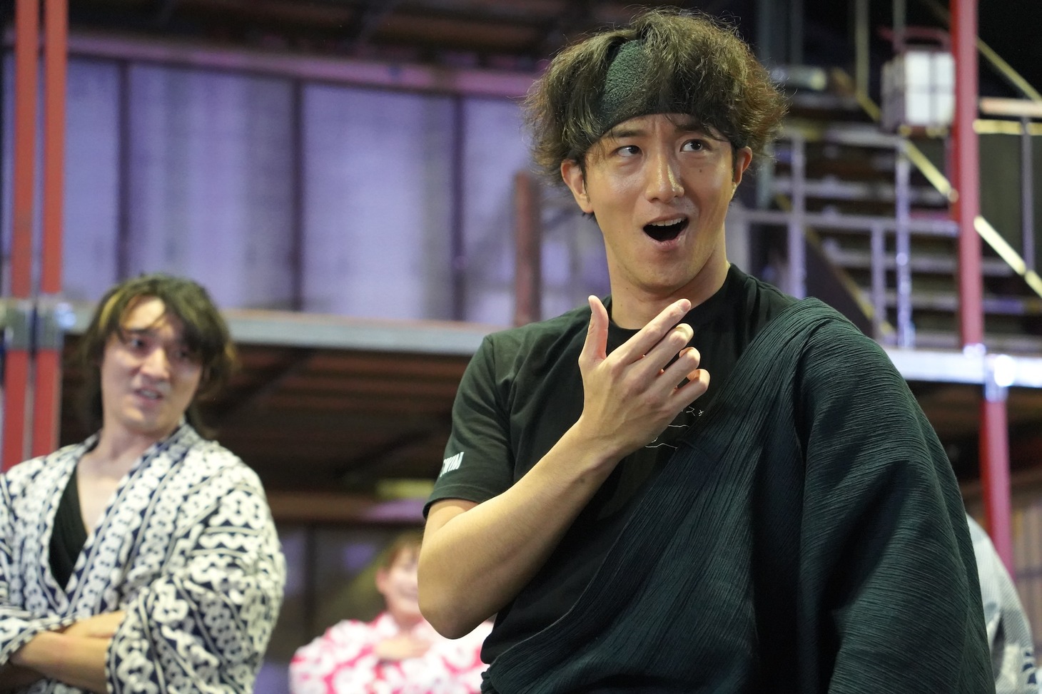 「天保十二年のシェイクスピア」稽古より、大貫勇輔演じるきじるしの王次。