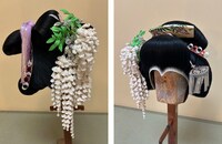 「藤娘」の後半に登場する鬘。ボリューミーな白藤がなんともカワイイ！