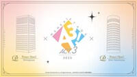 「MANKAI STAGE『A3!』ACT3! 2025」と、東京・品川プリンスホテル、神奈川・新横浜プリンスホテルとのコラボレーション告知ビジュアル。