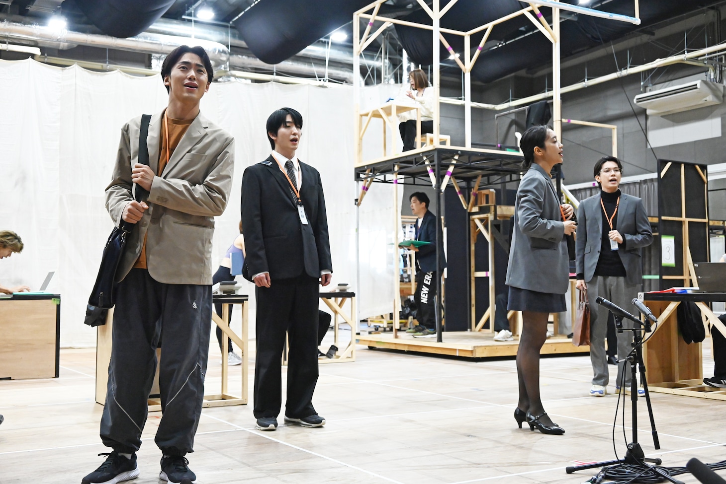 新作ミュージカル「ミセン」稽古場の様子。