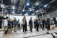 新作ミュージカル「ミセン」稽古場の様子。