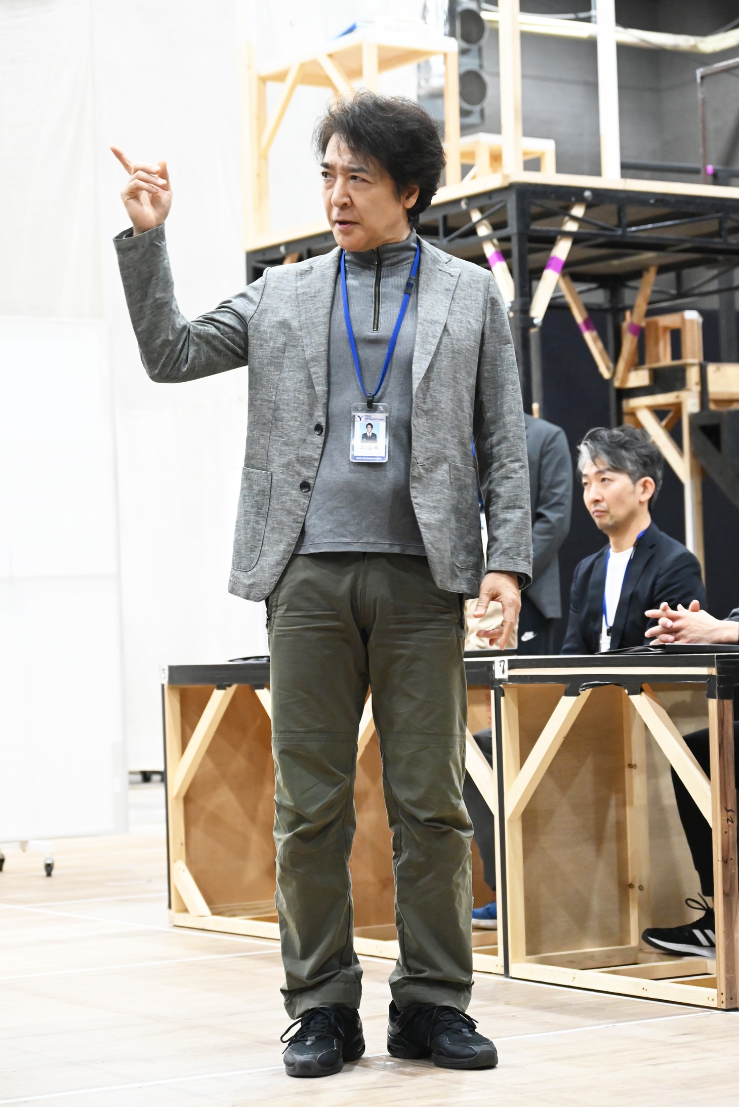 新作ミュージカル「ミセン」稽古場の様子。