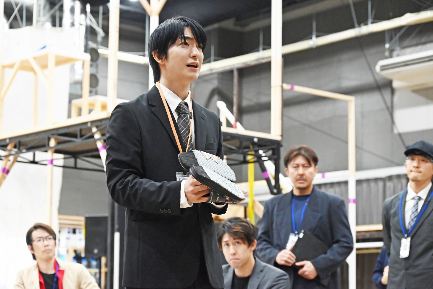 新作ミュージカル「ミセン」稽古場の様子。