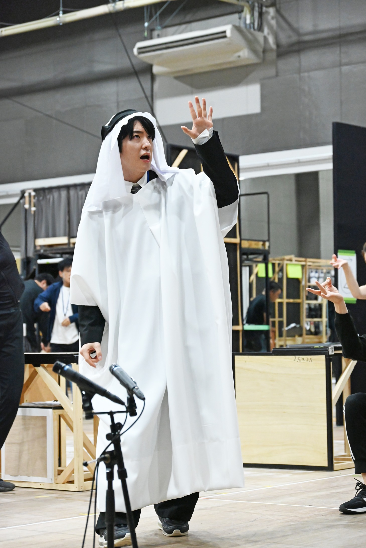 新作ミュージカル「ミセン」稽古場の様子。