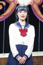 舞台「かげきしょうじょ!!」第2章の囲み取材より、奈良田愛役の小越春花（NGT48）。