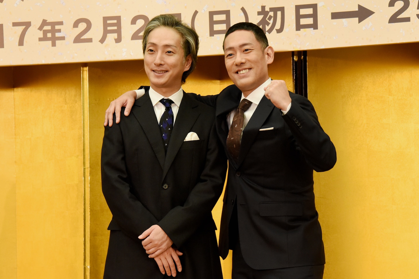 左から中村七之助、中村勘九郎。