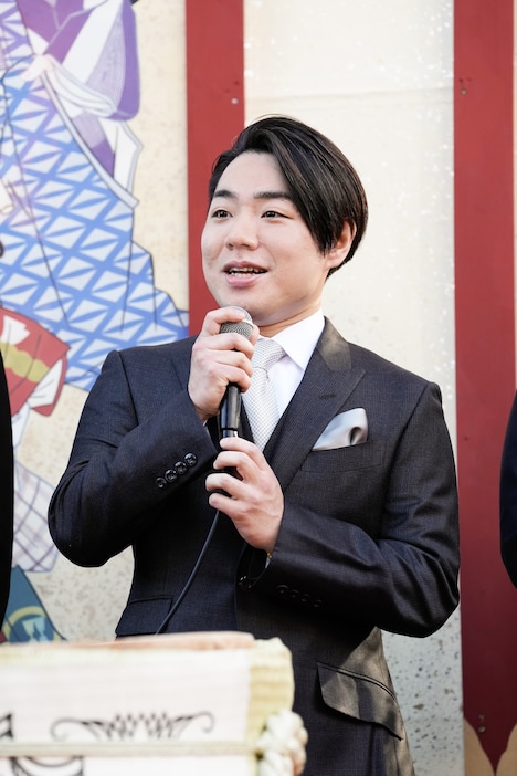 「新春浅草歌舞伎」初日鏡開きより、中村鷹之資。