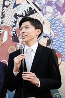 「新春浅草歌舞伎」初日鏡開きより、中村玉太郎。