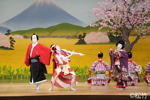 「新春浅草歌舞伎」第2部「仮名手本忠臣蔵『道行旅路の花婿』落人」より。