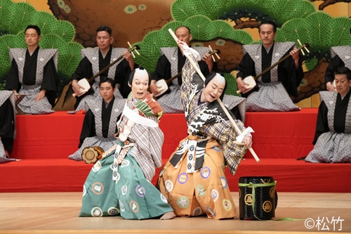「新春浅草歌舞伎」第2部「棒しばり」より。